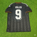 Germany Black Retro Vintage Football Jersey – Rudi Völler 9# – Back View