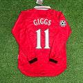 Ryan Giggs Manchester United 1999 Champions League Final Retro Football Jersey – Back View