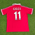 1999 Ryan Giggs Manchester United Red Retro Football Jersey – Back View
