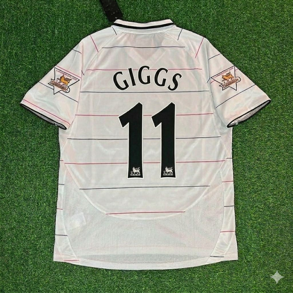 2003/05 Ryan Giggs #11 Manchester United Retro Football Jersey – Back View
