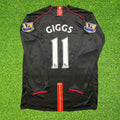 Ryan Giggs 2007-2008 Manchester United Black Retro Jersey – Back View