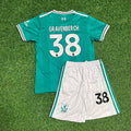 Ryan Gravenberch Liverpool Green Kids Football Jersey – Back View
