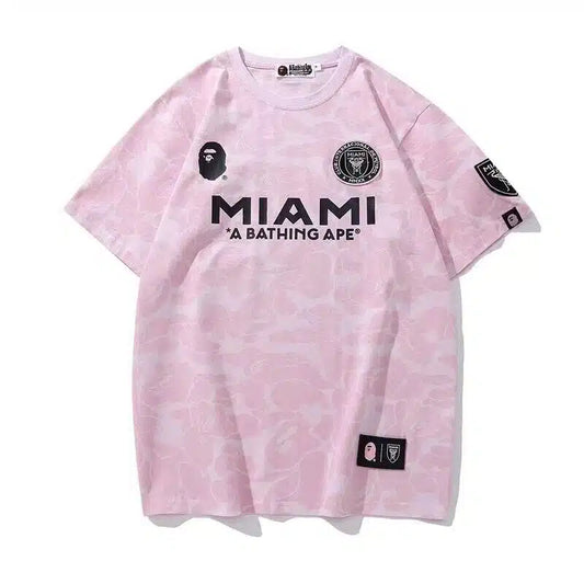 Inter Miami a Bathing Ape Pink Special Commemorative Tshirt Jersey Trikot Maillot Camiseta Voetbaltrui