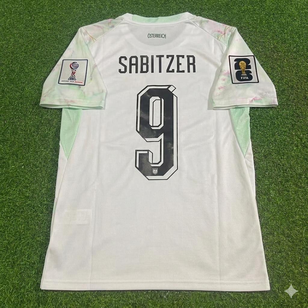 Marcel Sabitzer Austria White 2026 World Cup Football Jersey – Back View