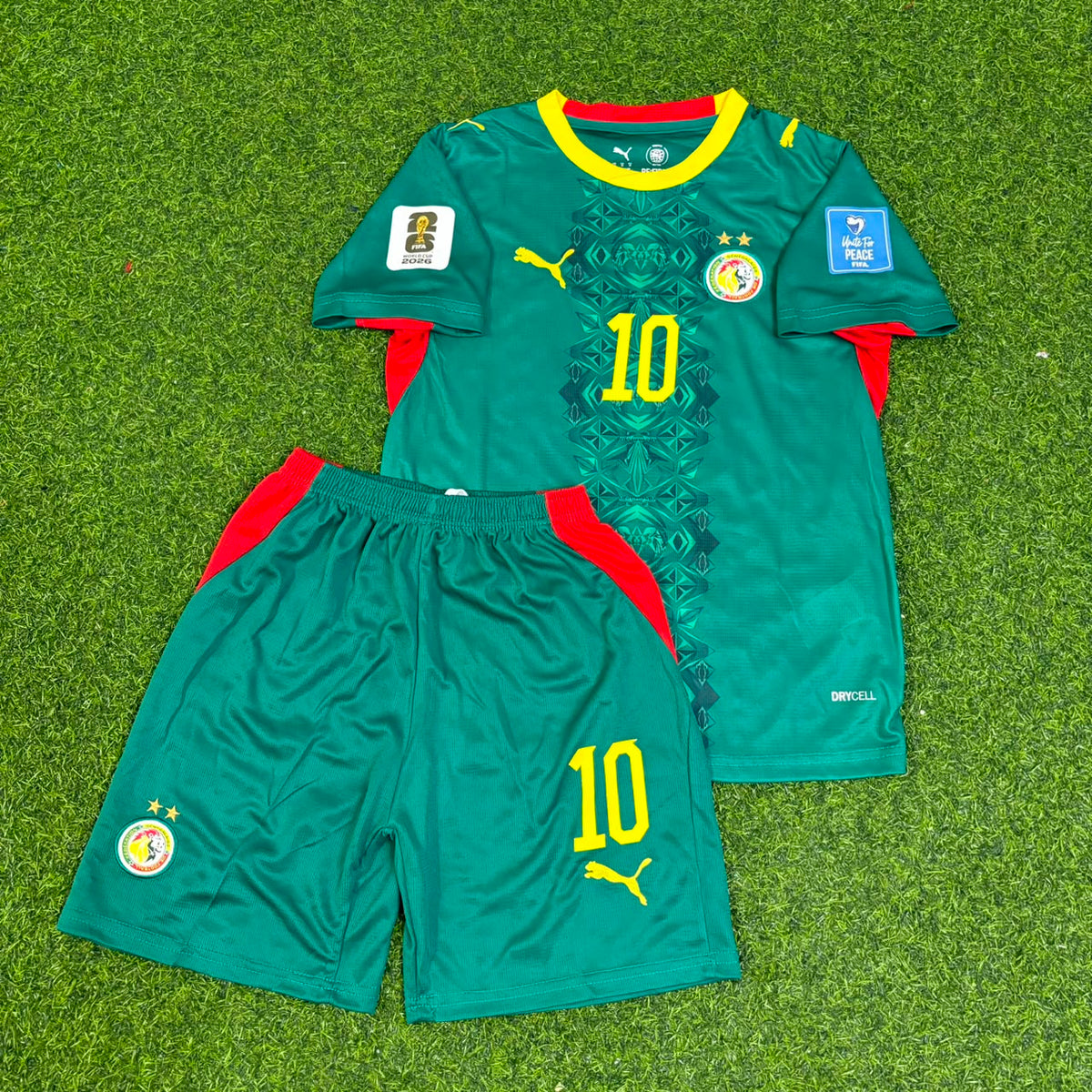 Sadio Mané Senegal 2026 World Cup Kids Home Green Football Jersey – Front View