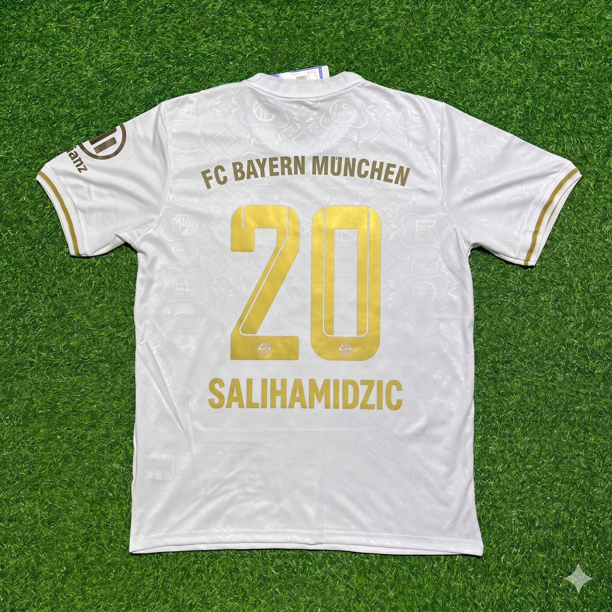 Hasan Salihamidzic #20 FC Bayern München 125 Years Anniversary Special-Edition White Jersey – Back View