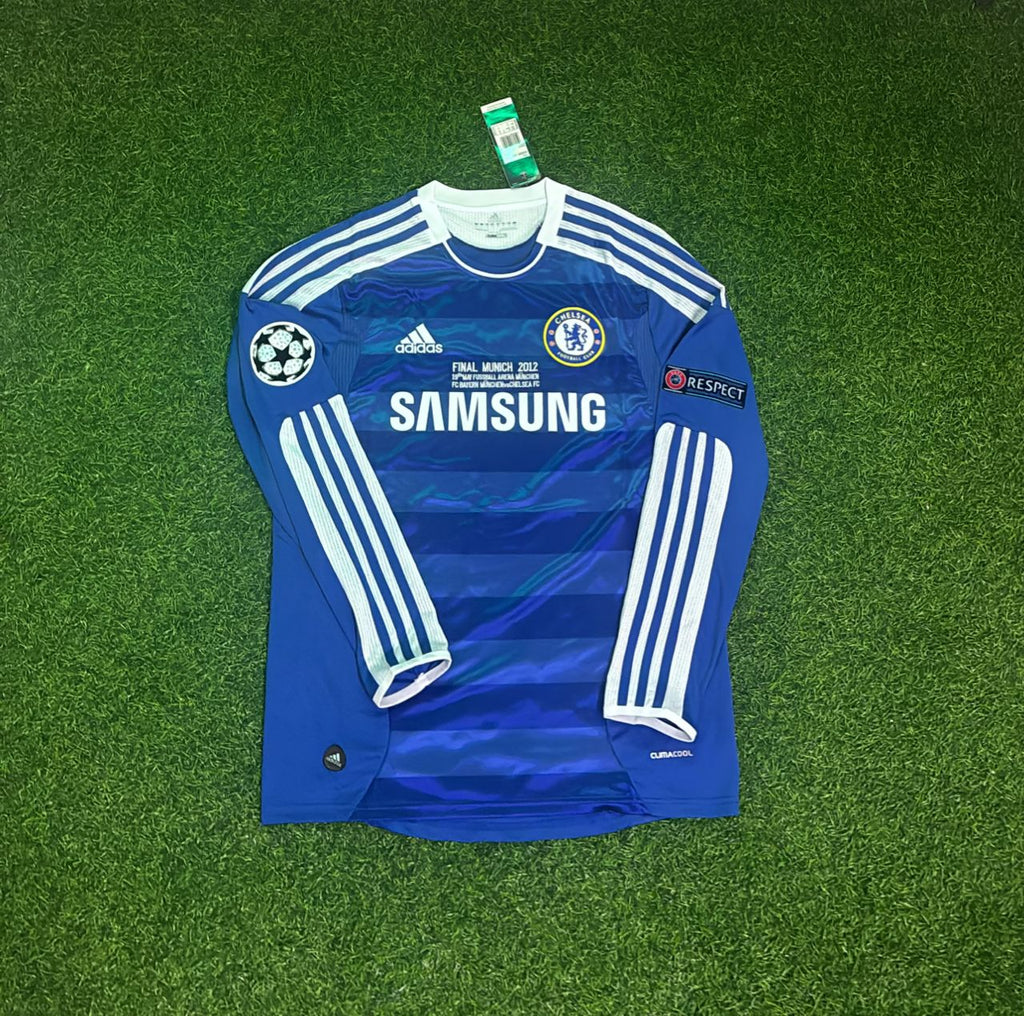 Salomon Kalou Chelsea 2012 Champions League Final Retro Long Sleeve Football Jersey – Front View