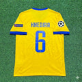 2017/18 Sami Khedira Juventus Yellow Retro Football Jersey – Back View