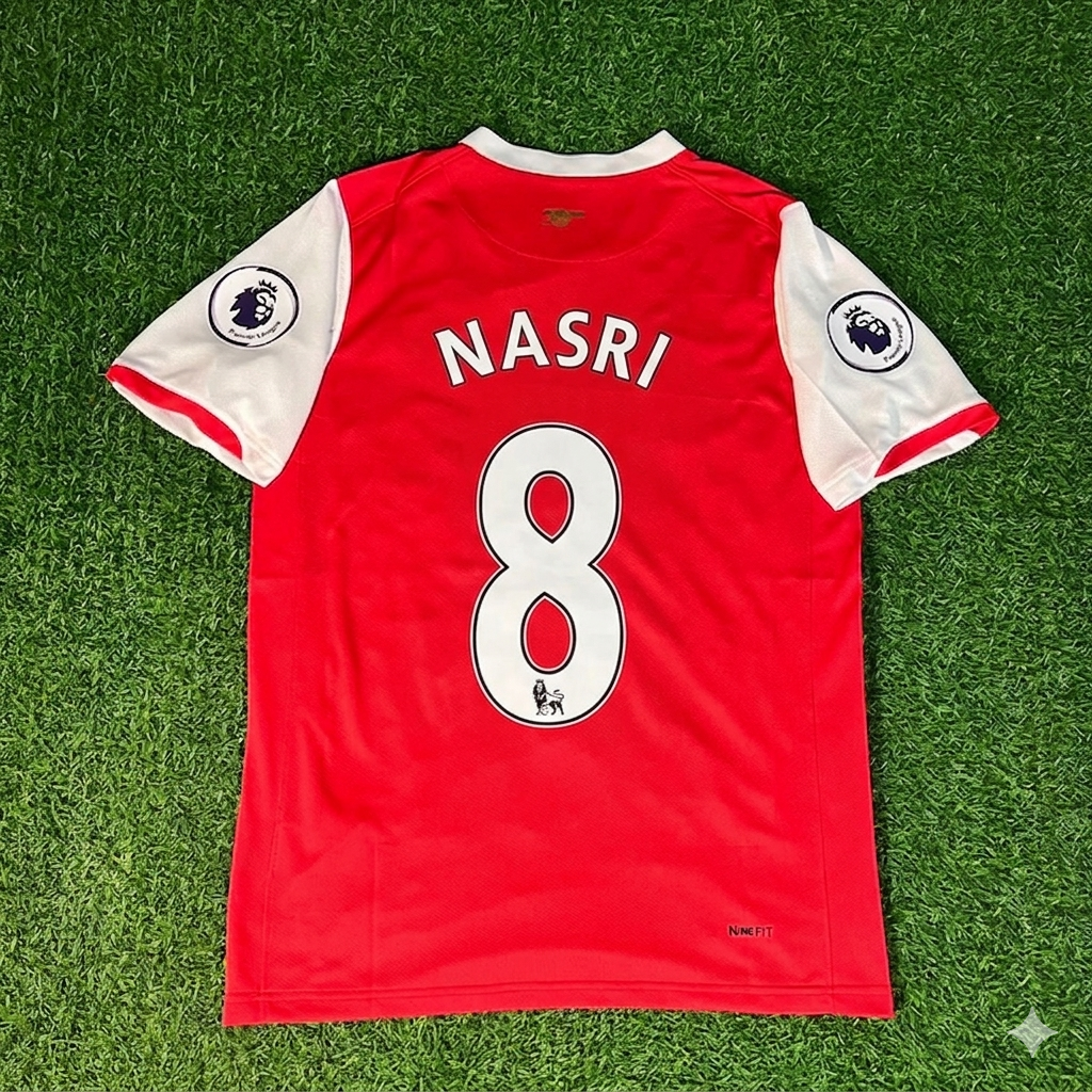 Arsenal #8 Arsenal 2006/2008 Season Retro Jersey – Samir – Back View