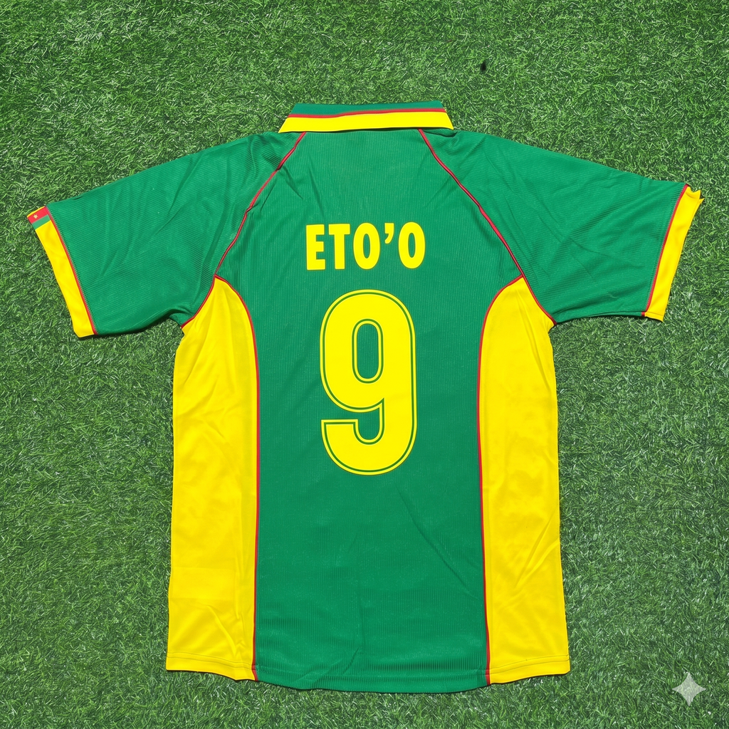 1998 Cameroon World Cup Samuel Eto'o Retro Football Jersey – Back View