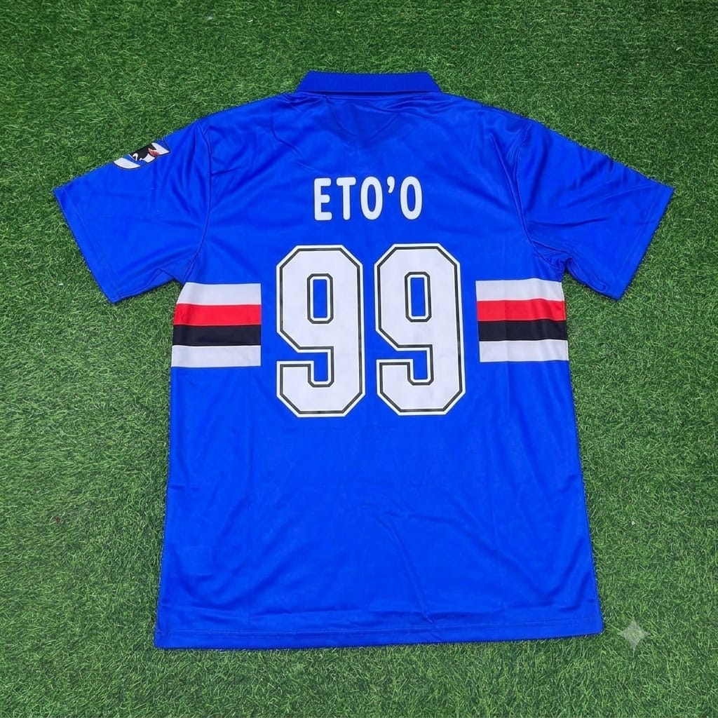 Samuel Eto'o Sampdoria Special Retro Football Jersey – Back View