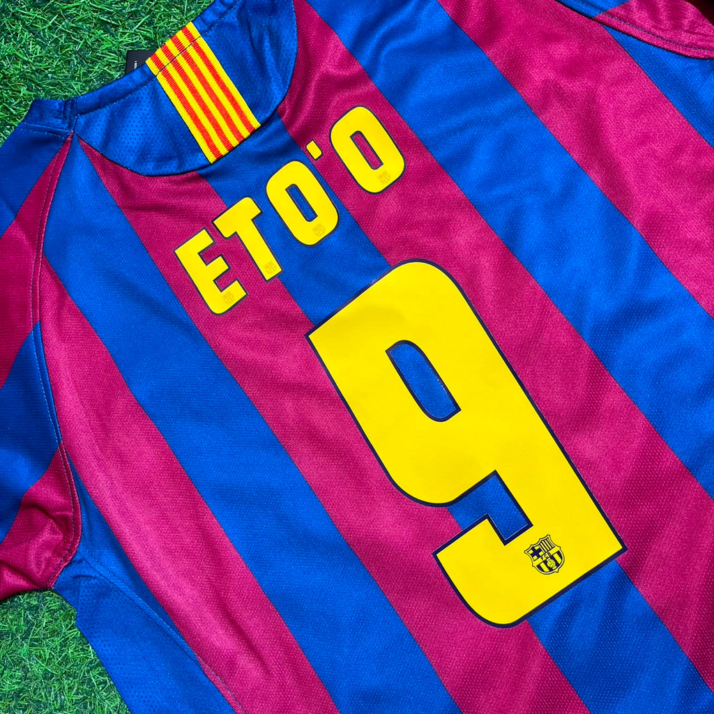 Samuel Eto'o Barcelona 2005-2006 Long Sleeve Kids Retro Football Jersey – 5