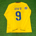 Barcelona 08/09 Season Yellow Away Retro Jersey – Samuel Eto'o FC – Back View