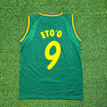 Samuel Eto'o #9 Cameroon 2002 AFCON Champion Sleeveless Retro Jersey – Back View