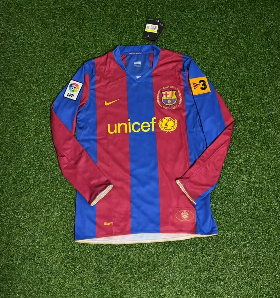 2007 Samuel Eto'o Barcelona Retro Football Jersey – Front View