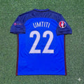 France Euro 2016 Home Retro Football Jersey – Samuel Umtiti #22 – Back View