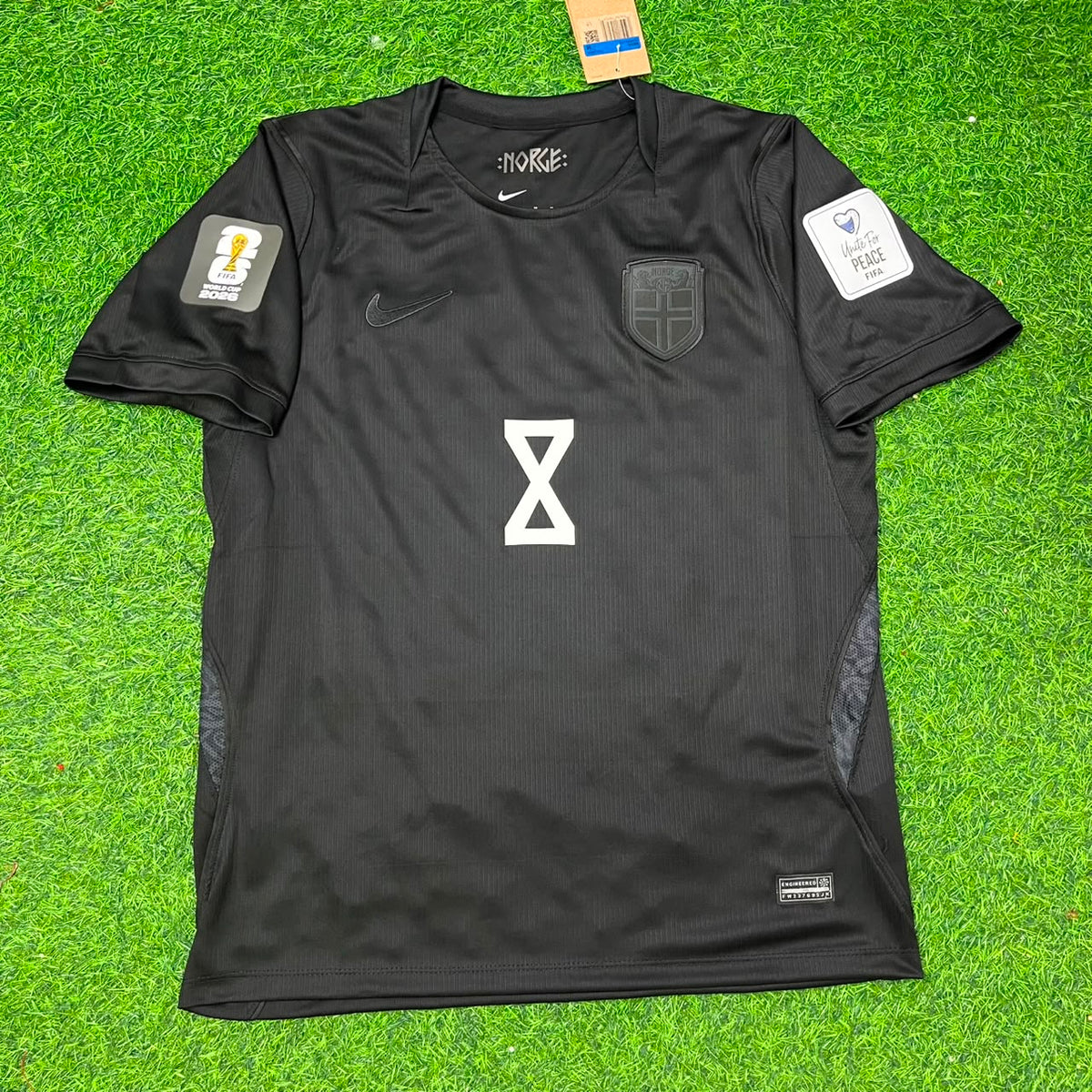 Sander Berge #8 Norway 2026 World Cup Black Away Football Jersey – Front View