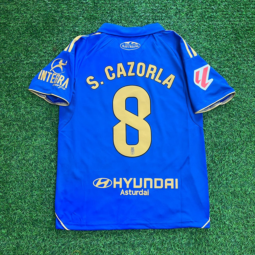Santi Cazorla 8 – Real Oviedo Kit Soccer Jersey – | | | – Back View