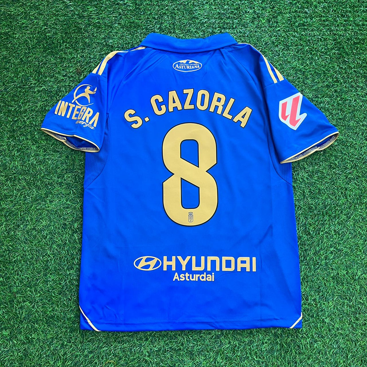 Santi Cazorla 8 – Real Oviedo Kit Soccer Jersey – | | | – Back View