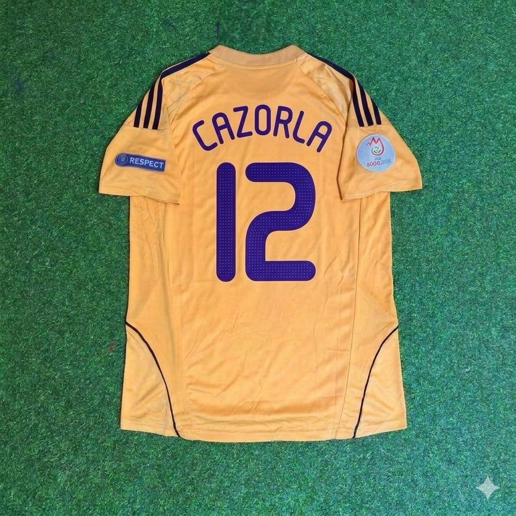 2008 Spain EURO Santi Cazorla 12- Retro Football Jersey – Back View