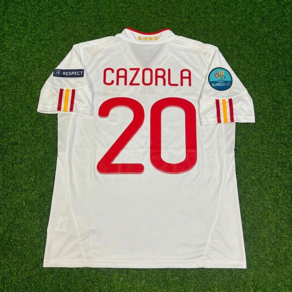 Spain EURO 2012 Final Retro Football Jersey – Santi Cazorla – Back View