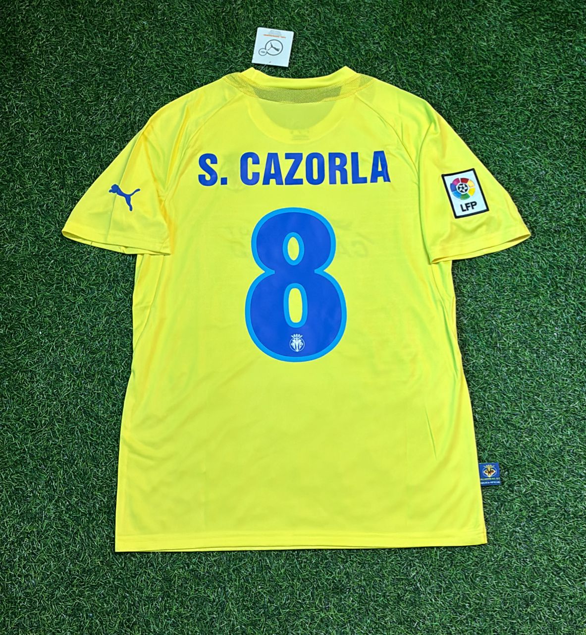 2005/06 Santi Cazorla Villarreal Retro Home Football Jersey Collection – Back View