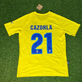 2009 Santi Cazorla 21 Villarreal 2010 Retro Home Football Jersey – Back View