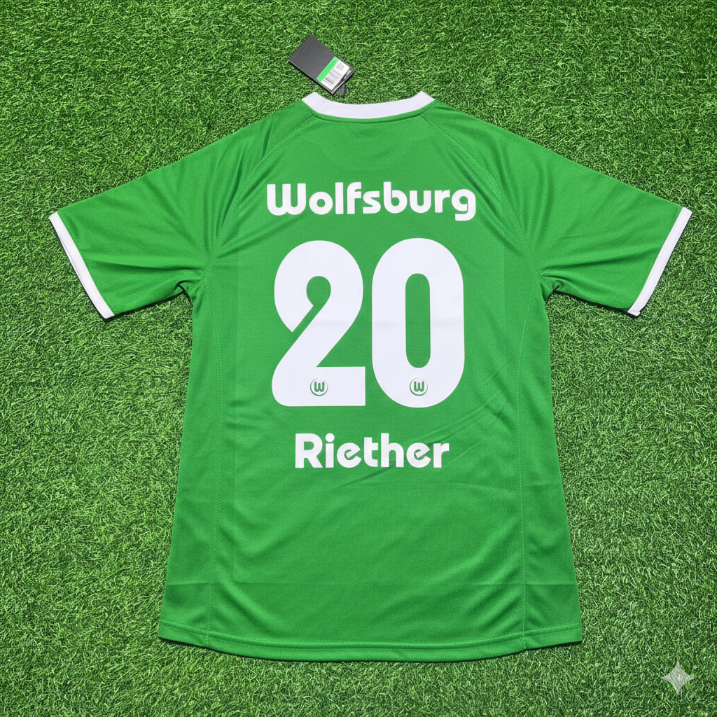 2008/09 Sascha Riether VfL Wolfsburg Meisterjahr Fußballtrikot Paradise Edition – Back View