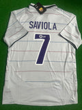 Javier Saviola #7 - Barcelona 2004/2005 Retro Jersey – Back View