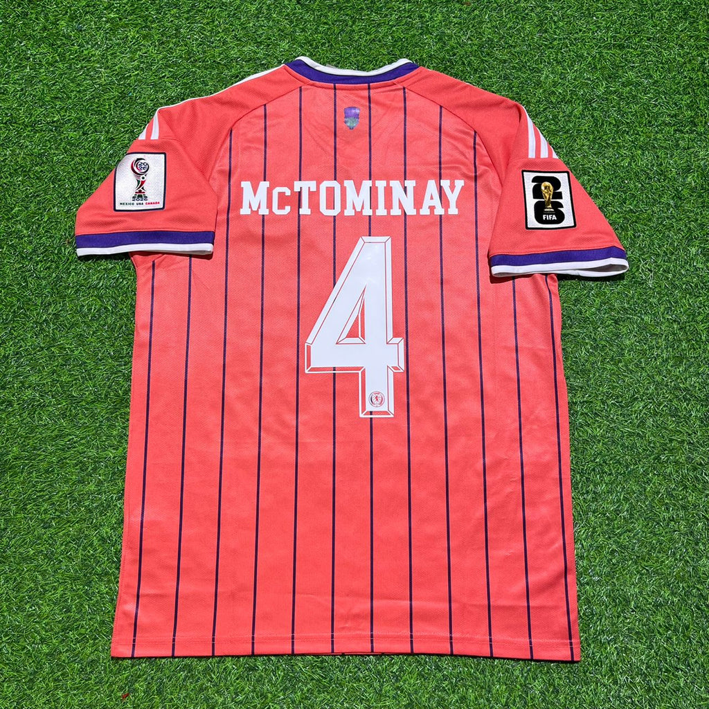 Scotland 2026 World Cup Away Orange Football Jersey – Scott McTominay #4 – Back View