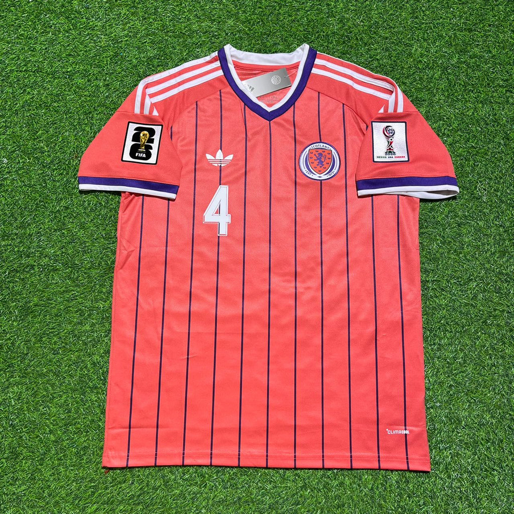 Scotland 2026 World Cup Away Orange Football Jersey – Scott McTominay #4 – Front View