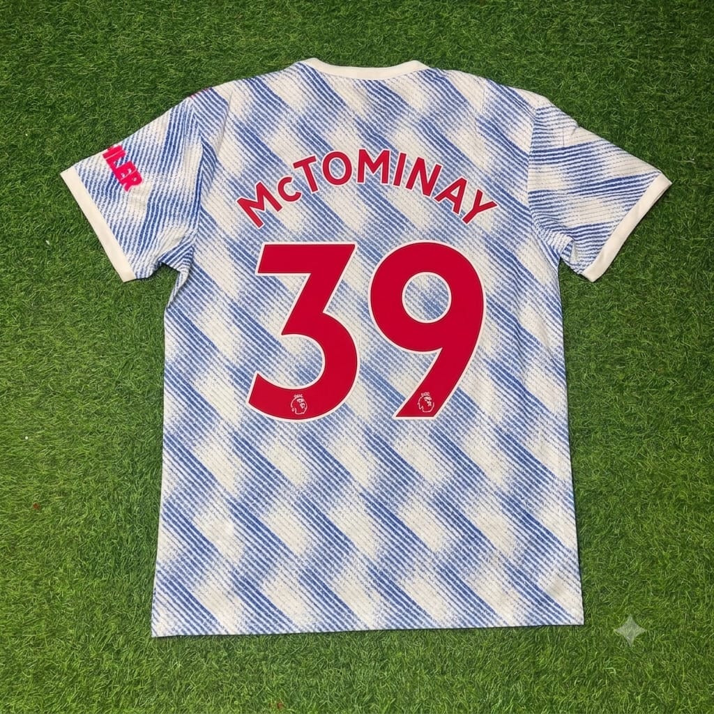 Scott McTominay Manchester United 2021-2022 Final Season Away Retro Football Jersey – Back View