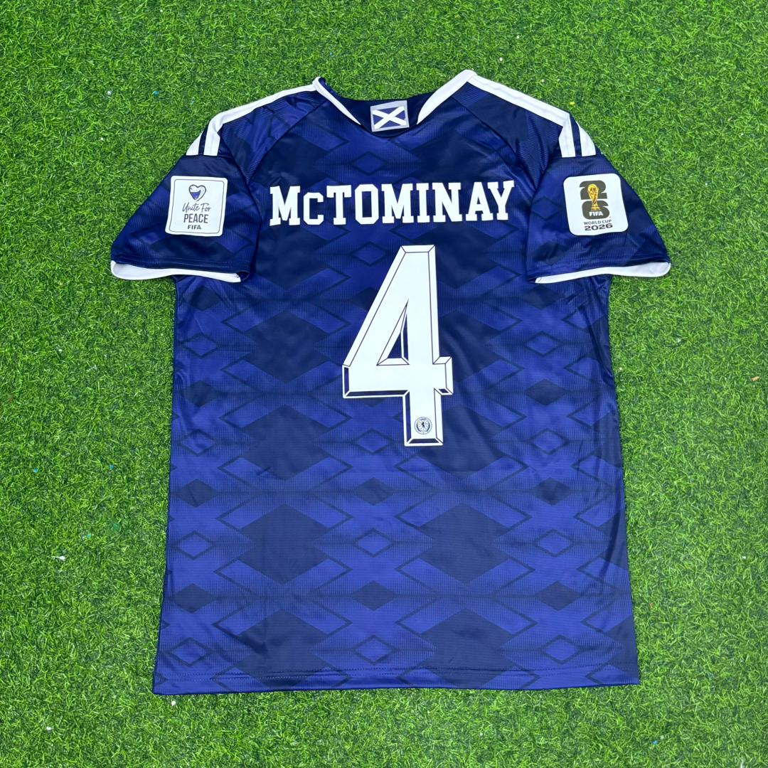 Scotland 2026 World Cup Football Jersey – Scott McTominay – Back View
