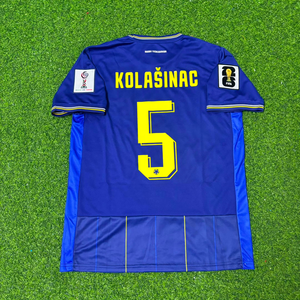 Sead Kolasinac Bosnia and Herzegovina 2026 World Cup Blue Football Jersey – Back View