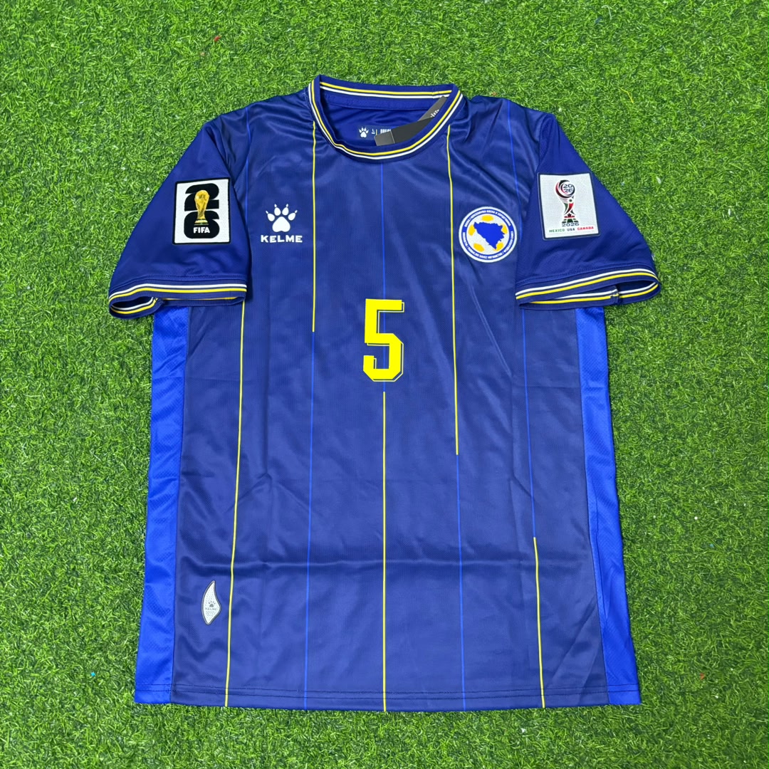 Sead Kolasinac Bosnia and Herzegovina 2026 World Cup Blue Football Jersey – Front View