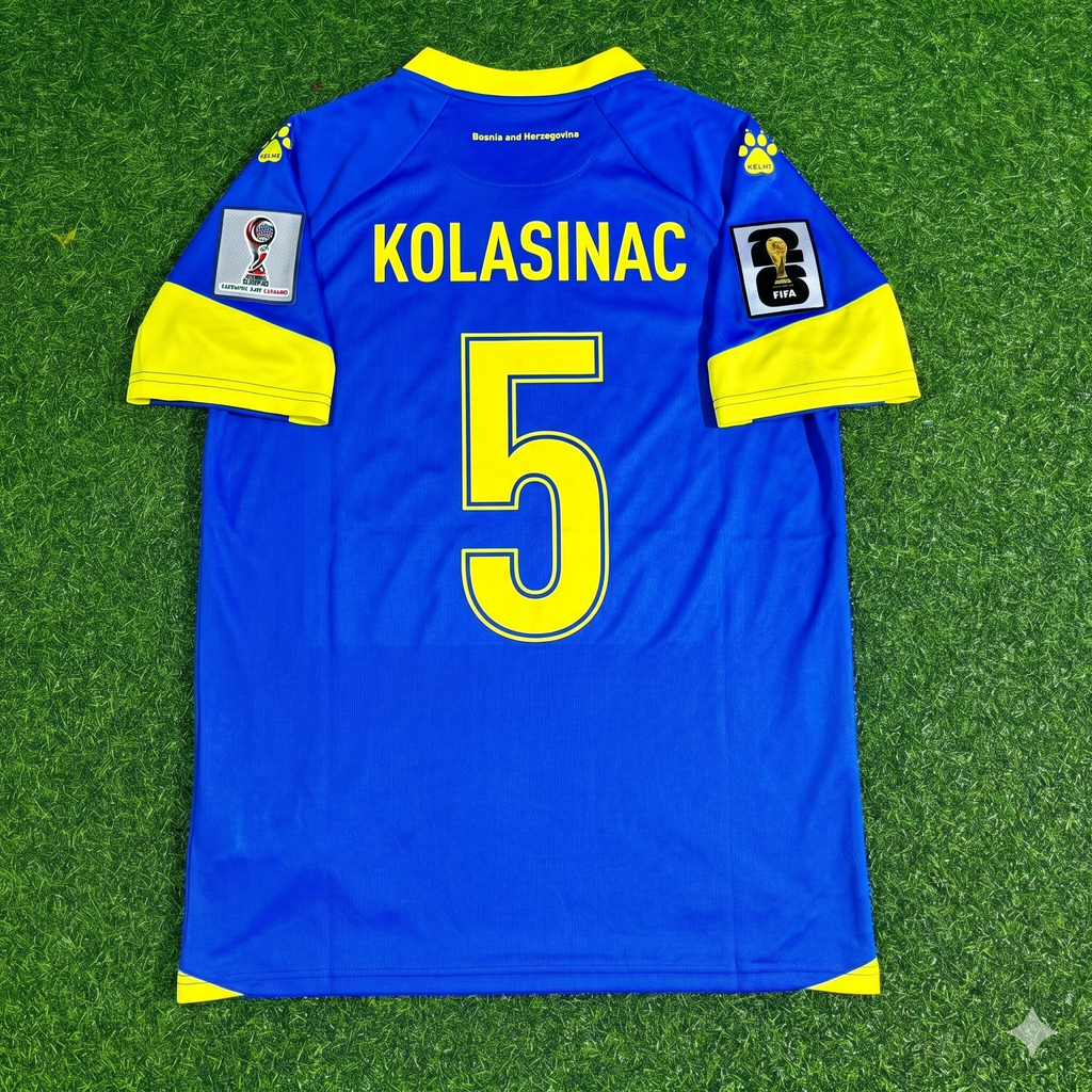 Sead Kolasinac Bosnia and Herzegovina 2026 World Cup Home Football Jersey – Back View