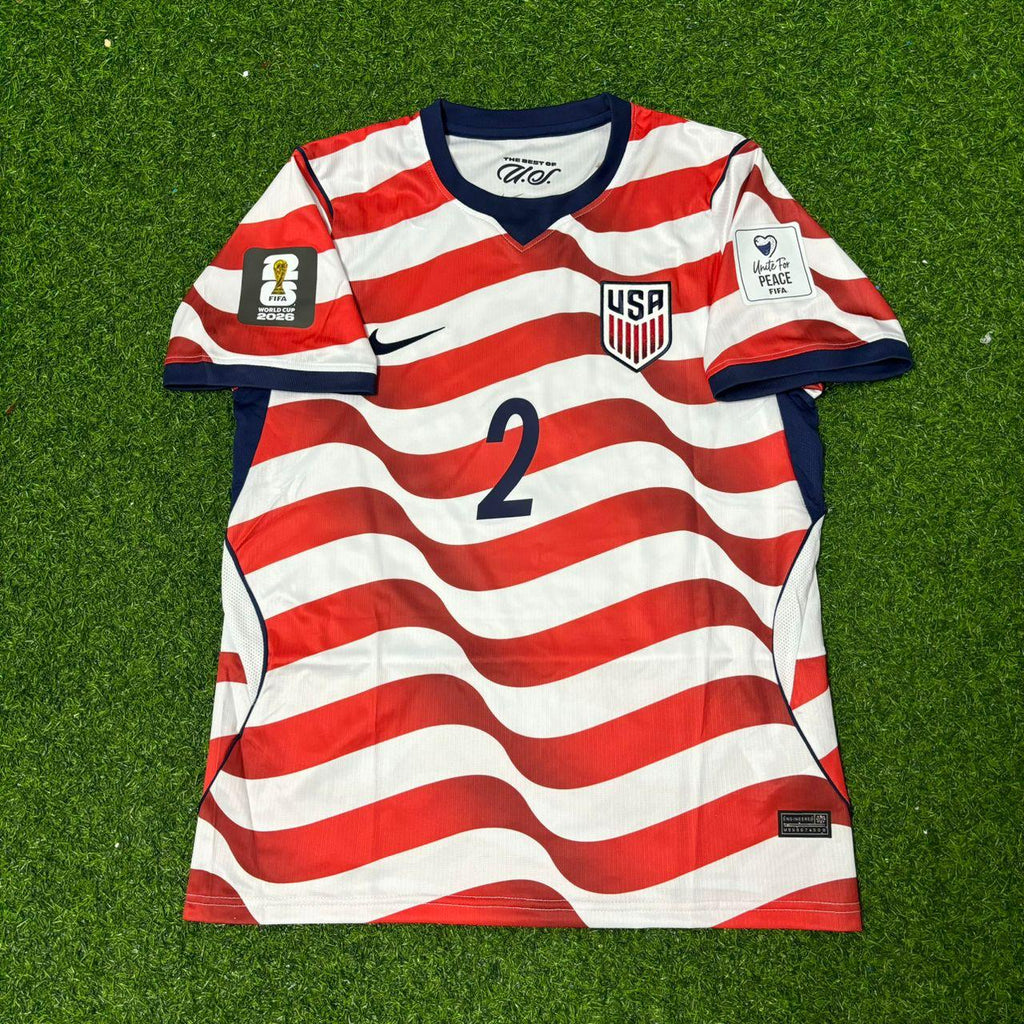 USA 2026 World Cup Home Football Jersey – Sergiño Dest #2 – Front View