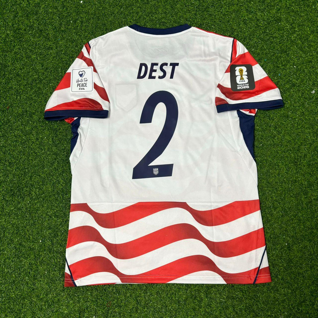USA 2026 World Cup Home Football Jersey – Sergiño Dest #2 – Back View