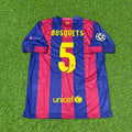 2015 Sergio Busquets Barcelona Champions League Final Retro Football Jersey – Back View