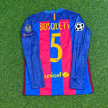 2016 Sergio Busquets Barcelona Special Patch Football Jersey – Back View