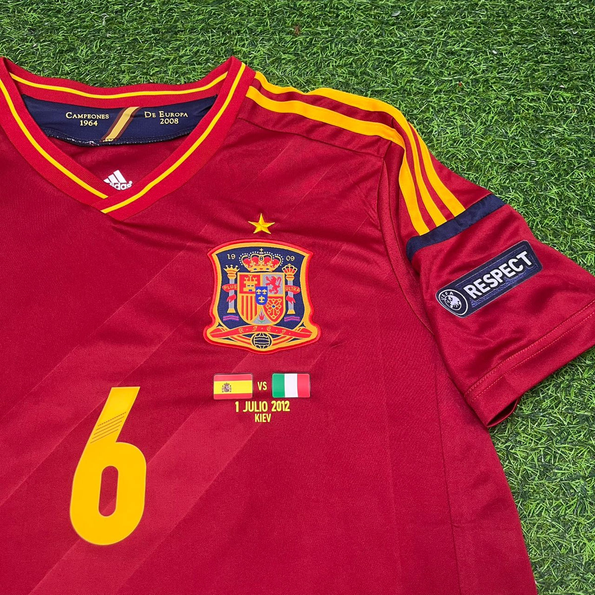2012 Spain EURO Sergio Busquets Final Retro Football Jersey – 4