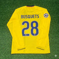Barcelona 08/09 Season Yellow Away Retro Jersey – Sergio Busquets FC – Back View
