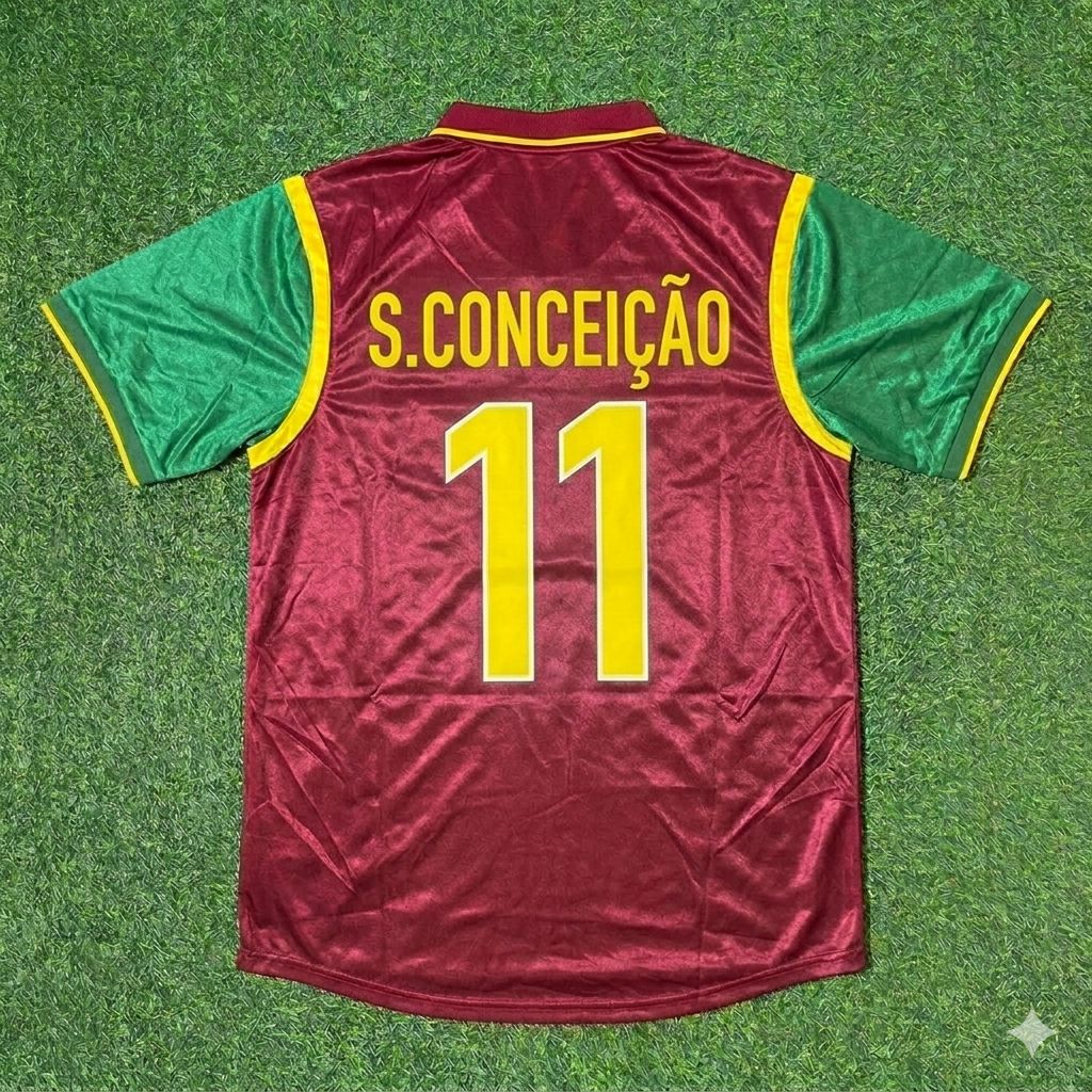 1998 Portugal World Cup Sérgio Conceição #11 Retro Football Jersey – Back View