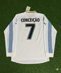 Sergio Conceição Lazio 1999 2000 White Long Sleeve Retro Football Jersey – Back View