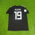 Argentina 2018 World Cup Black Retro Football Jersey – Sergio Kun Agüero – Back View