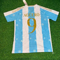 Sergio Kun Agüero Argentina Commerative Anniversary Football Jersey – Back View