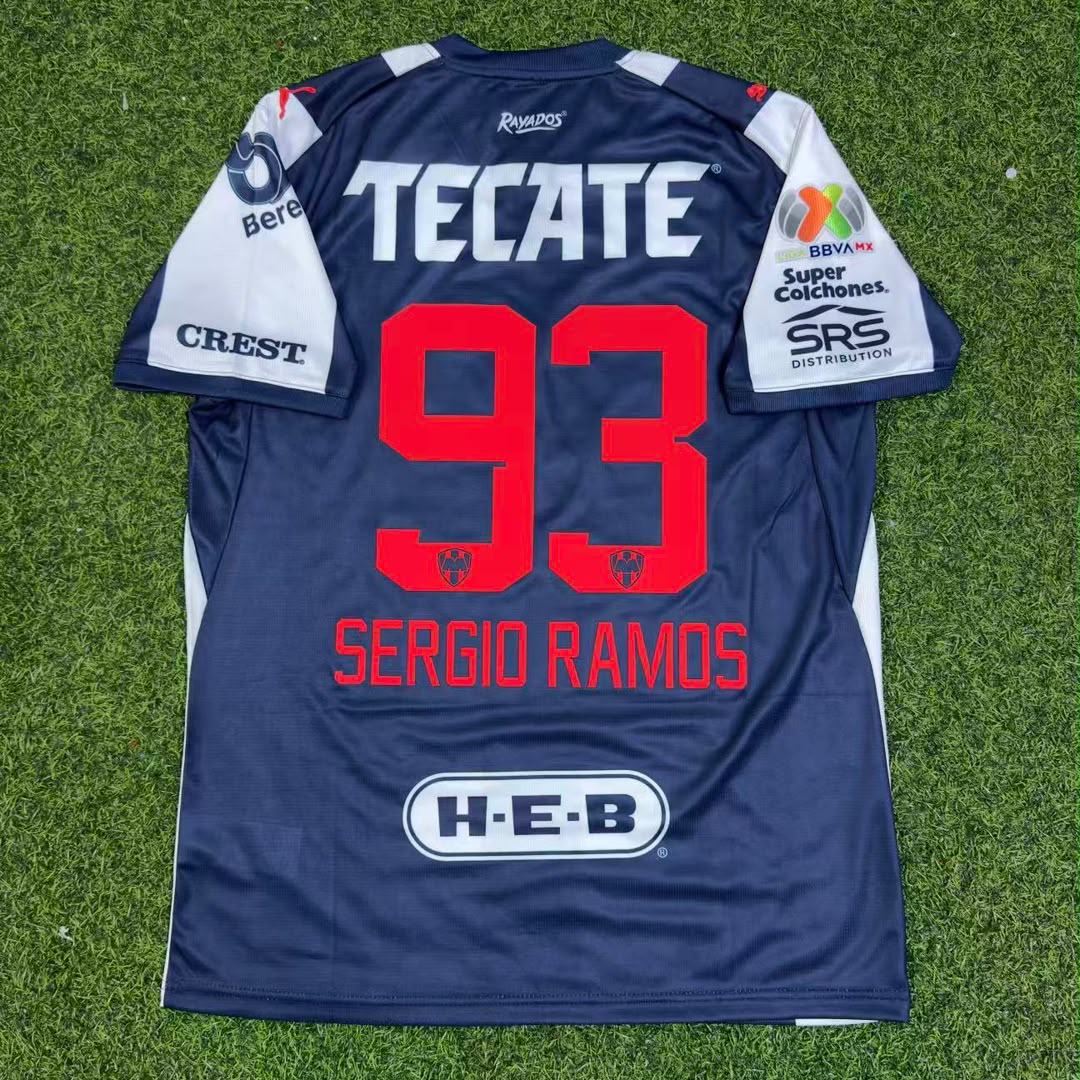 Sergio Ramos Monterrey 2026/2027 Home Jersey – Back View