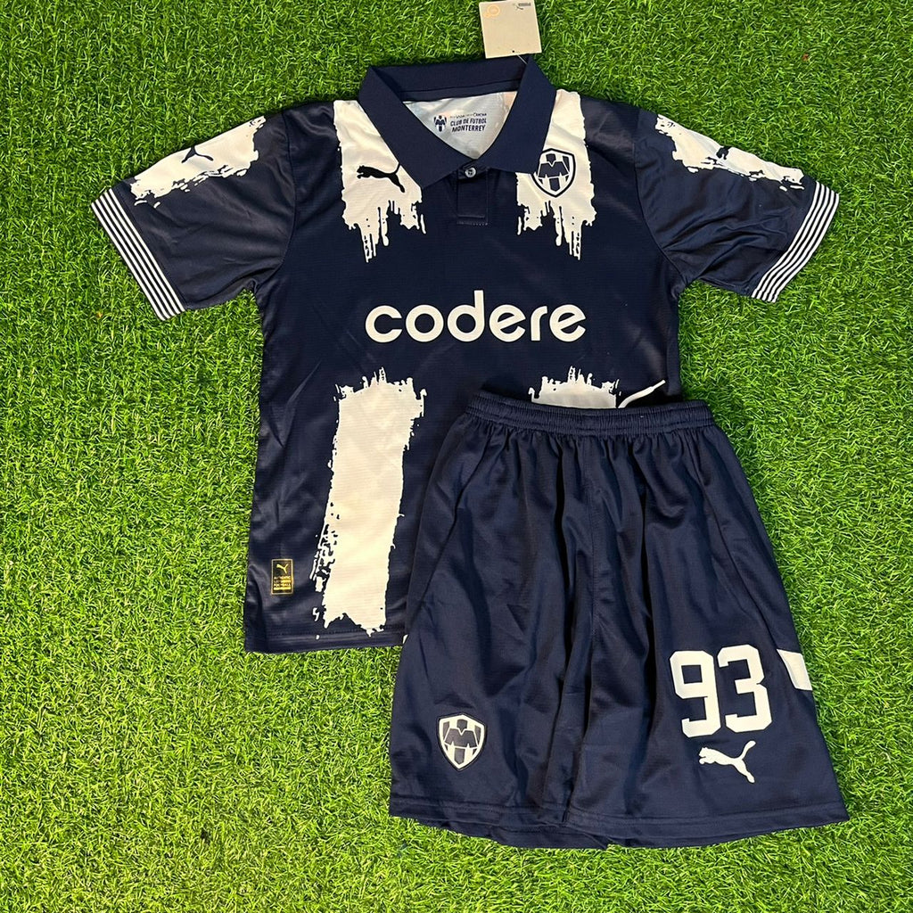 Sergio Ramos Monterrey New Season Kids Kinder Home Jersey – Front View