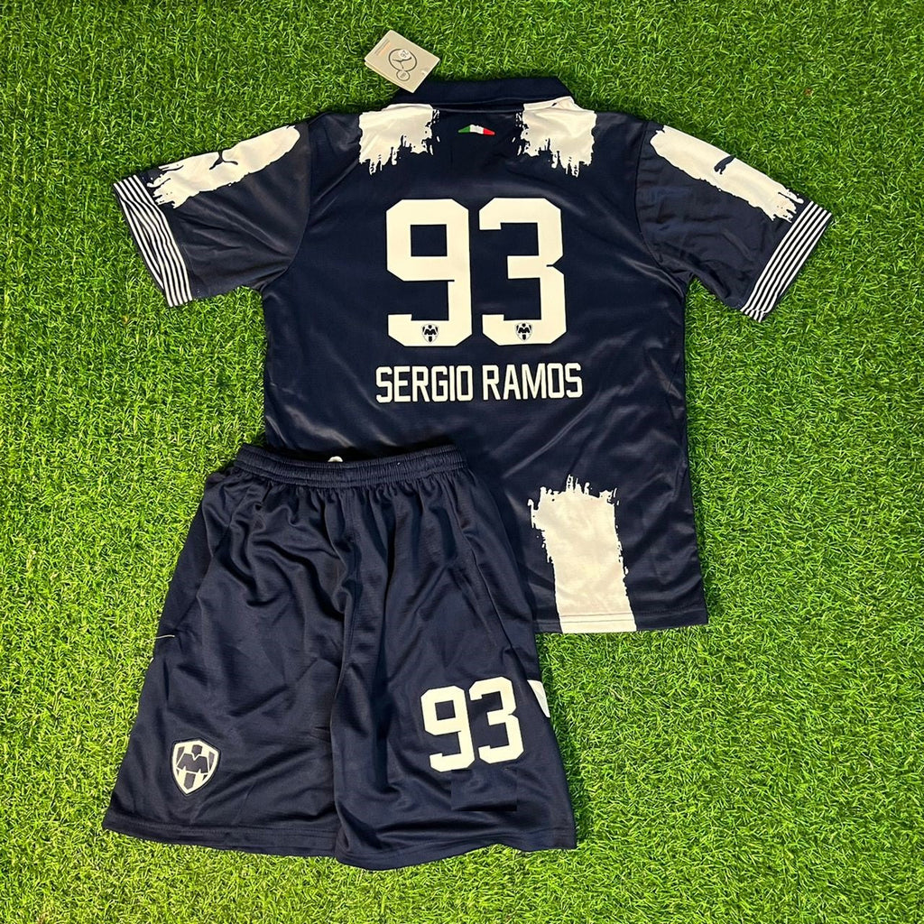 Sergio Ramos Monterrey New Season Kids Kinder Home Jersey – Back View