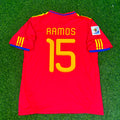 Sergio Ramos Spain Home 2010 World Cup Retro Jersey – Back View